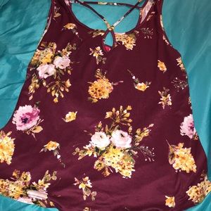 Floral Strappy Tank Top